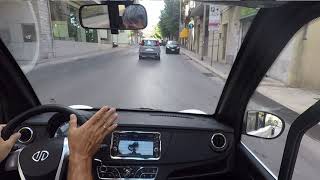 MICROCAR ELETTRICA da 14 anni in su piccola fuori ma grande dentro 22 PROVA SU STRADA [upl. by Madra]