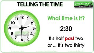 Telling the Time in English  Learn how to tell the time in English with Pronunciation [upl. by Pyotr]