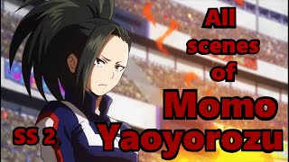 All Scenes of Momo Yaoyorozu in Season 2 BNHA [upl. by Lorita]