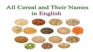 Popular Cereals and Their Names in English with Images  Cereal and Their Names englishlearning [upl. by Burrell]