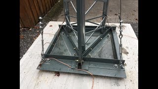 Tilting HAM Radio Antenna Tower  Part 1 [upl. by Gladine915]