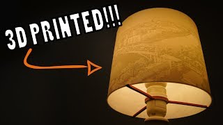 3D Printed Lithophane Lamp Shade  Custom DIY Design [upl. by Lyrradal]