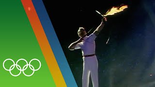 Barcelona 1992 Olympic Torch Lighting  Epic Olympic Moments [upl. by Lexis612]