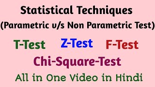 All Statistics Testing t test  z test  f test  chi square test in Hindi [upl. by Nirak760]