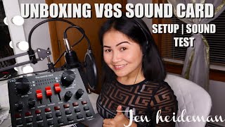 Unboxing V8S Sound Card  Bm 800 Mic  Lifestyle Blog  PILIPINA AMERICAN LIFE IN USA [upl. by Paddie]