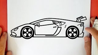 COMMENT DESSINER UNE VOITURE LAMBORGHINI [upl. by Llekim]