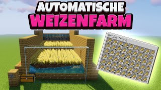 Minecraft  Automatische Weizenfarm bauen einfach amp effizient  116 Deutsch  German [upl. by Zoa90]