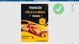 Como hacer un Volante publicitario en Word Exportar imagen JPG PNG [upl. by Avehsile]