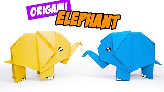 Easy Origami ELEPHANT  Cute Origami paper animals [upl. by Braun254]