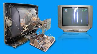 Restoration old TV and Repair old SONY Television Success [upl. by Illa349]