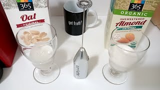 Oat Milk vs Almond Milk part 2 Frothing Test [upl. by Tybald]