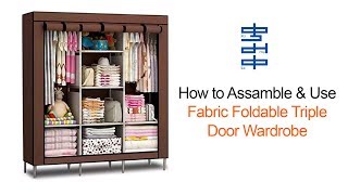 How to Use amp Assemble Foldable Wardrobe best foldable wardrobe [upl. by Codie48]