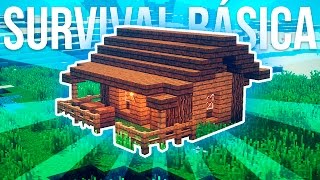 ► TUTORIAL  CASA PARA SURVIVAL BÁSICA Y FÁCIL  Minecraft PC  PE  Xbox One  PS4 [upl. by Ennahtur]