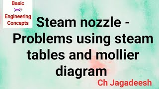 Steam nozzles using mollier diagram [upl. by Elysha]