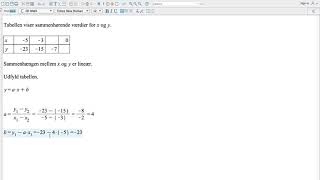 Lineære funktioner  forskrift og tabel [upl. by Luzader877]