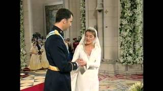 Royal Wedding Madrid 2004 Prince Felipe and Princess Letizia of Spain May 22 La Almudena [upl. by Ezaria]