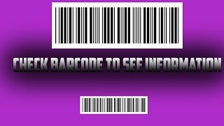 HOW TO CHECK BARCODE TO SEE INFORMATION [upl. by Nerfe]