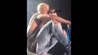 Justin Bieber Crying for Christina Grimmie [upl. by Aelanej]