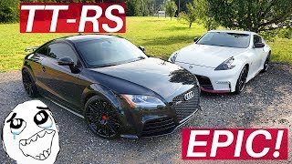 Audi TTRs vs Nissan 370Z Nismo HEAD TO HEAD [upl. by Annohs441]