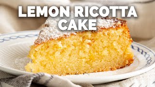 Super Easy Italian Lemon Ricotta Cake 15 Minutes Prep [upl. by Mali]