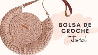 Bolsa de Crochê Redonda Fácil  DIY  Tutorial de Crochê  Easy Crochet Bag Pattern [upl. by Eirrac]