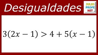 Desigualdades o inecuaciones lineales  Ej 1 [upl. by Leakim]