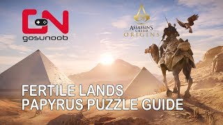 Assassins Creed Origins Fertile Lands Papyrus Puzzle Guide [upl. by Nad]