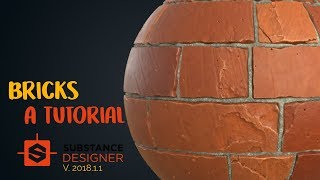 Brick Material in Substance Designer  Beginner Tutorial [upl. by Siduhey280]