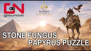 Assassins Creed Origins Stone Fungus Papyrus Puzzle [upl. by Naek]