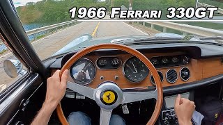 1966 Ferrari 330GT 22 Series II  Classic V12 Grand Touring POV Binaural Audio [upl. by Kirstyn79]