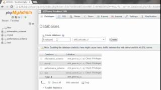 Create Database in phpMyAdmin [upl. by Retxab33]