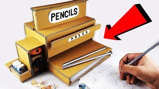 How to make Pencil Dispenser Sharpener Machine ✏️ [upl. by Anyk116]