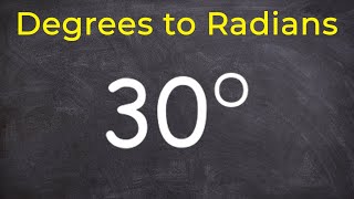 Converting degrees to radians  Math tutor online tutorial [upl. by Frentz60]