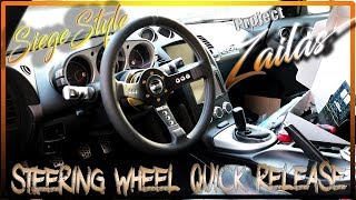 350Z NRG Quick Release and Sparco Steering Wheel Install W Horn amp Cruise Control [upl. by Nnyllaf680]