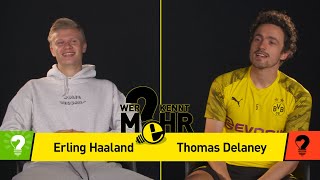 Erling Haaland vs Thomas Delaney  Who knows more  BVBChallenge [upl. by Allecnirp]