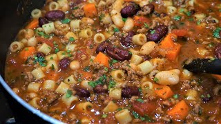 Better than Olive Garden Pasta e Fagioli Soup  Household Favorite [upl. by Rozek116]