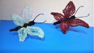 Como hacer una mariposa con limpiapipas fácilmake butterfly pipe cleaners [upl. by Cuhp748]