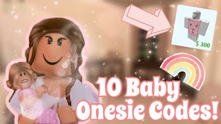 10 Aesthetic Baby Onesie Codes For Bloxburg  Stxawberrii [upl. by Nageek]