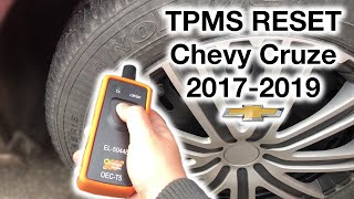 Relearn Reset TPMS Sensor on Chevy Cruze 20172019 [upl. by Suzzy]