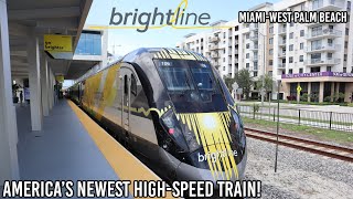 Riding Americas NEWEST HighSpeed Train  Brightline  MiamiWest Palm Beach [upl. by Nylrad238]