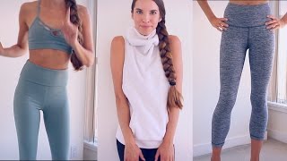 YOGAWORKOUT CLOTHING HAUL TRY ON [upl. by Anaitak]