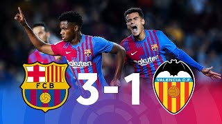 Barcelona vs Valencia 31 La Liga 202122  MATCH REVIEW [upl. by Amye]