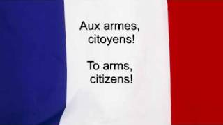 quotLa Marseillaisequot  France National anthem French amp English lyrics [upl. by Eustatius145]