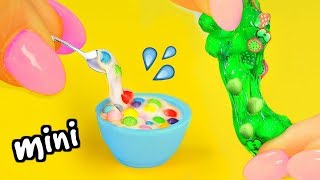 DIY Mini Slimes How To Make Miniature Jelly Cube Slime Cereal Slime Cloud Slime amp Glitter Slime [upl. by Aurel]