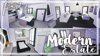 Modern Minimalistic Estate Home Speed Build PART 2  Roblox Adopt Me [upl. by Enelyar]