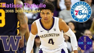 Matisse Thybulle Washington Huskies Highlights  BEST DEFENDER IN 2019 DRAFT [upl. by Junko765]