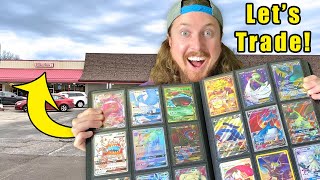 Trading Pokemon Cards To People From This RARE Binder [upl. by Ahsilra]