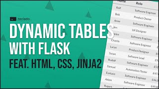 How to display dynamic data tables with Python Flask and Jinja2 [upl. by Pliske660]