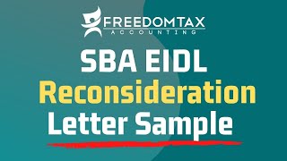 How to Write SBA EIDL Loan Reconsideration Letter SAMPLE TEMPLATE INCLUDED FOR DOWNLOAD [upl. by Jimmie]