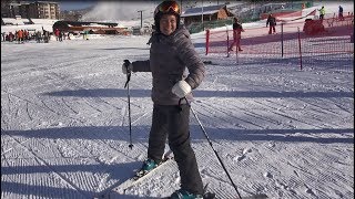 Beginner ski lesson 1 with Deb Armstrong intro equipment and movement [upl. by Hazelton]